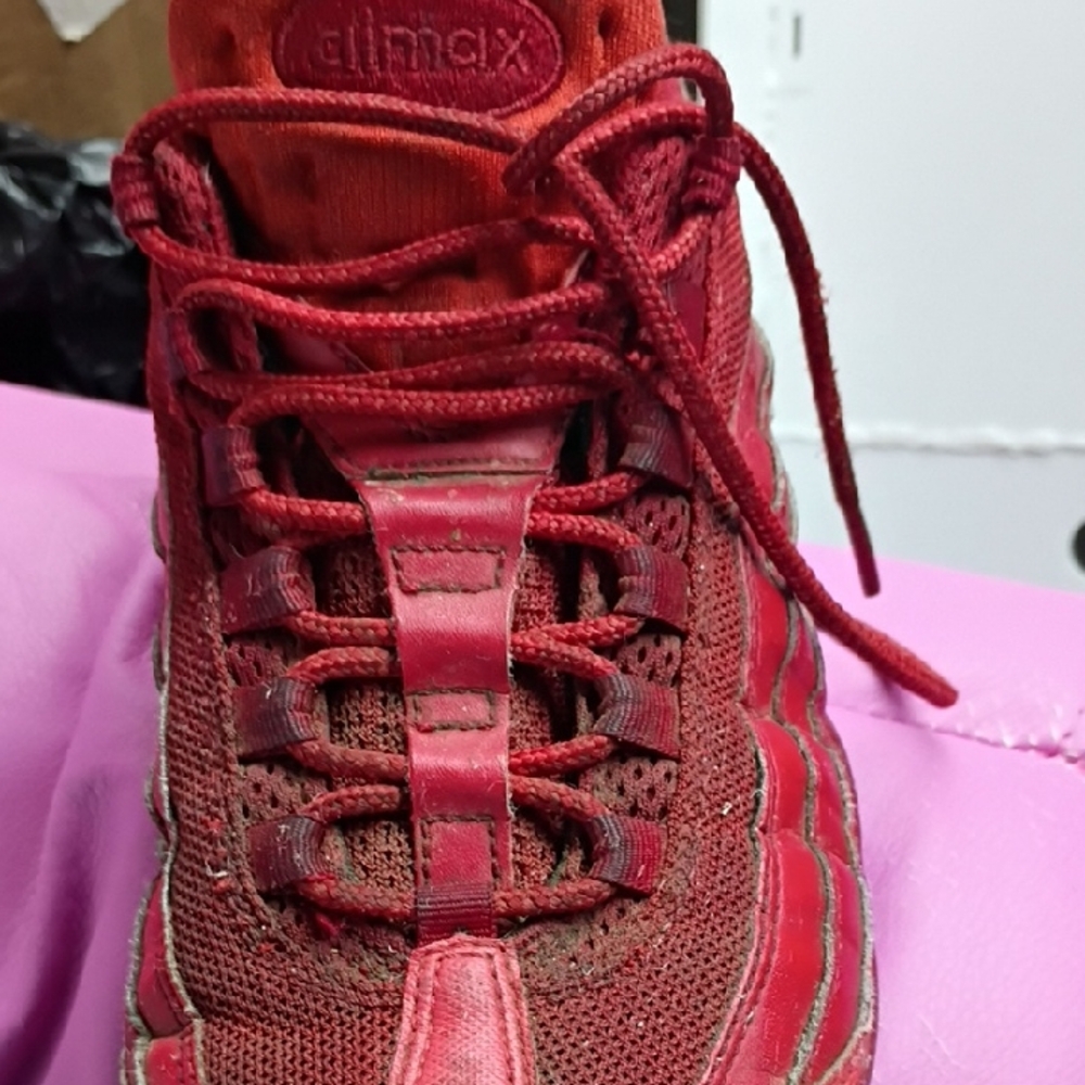 Vibrant Red Air Max Sneakers